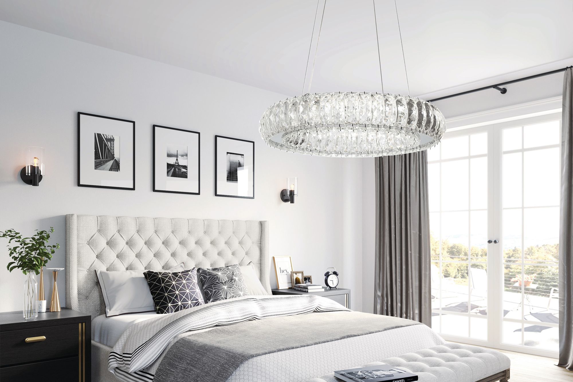Stropní LED křišťálové svítidlo