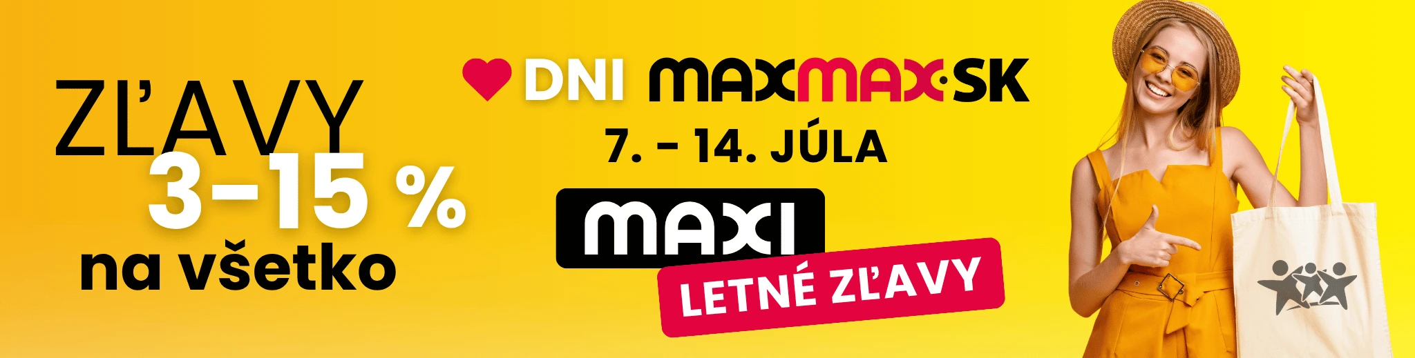 Letné DNI MAXMAX.sk | Nakupujte ešte výhodnejšie