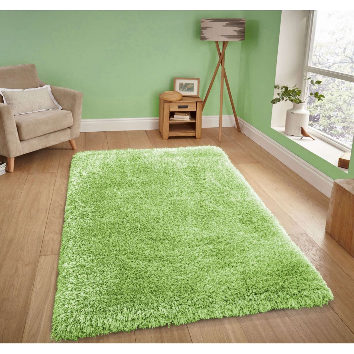 Moderni Kusovy Koberec Shaggy Novo Zeleny E Shop Maxmax Cz