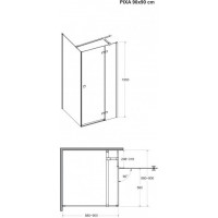Čtvercový sprchový kout PIXA
