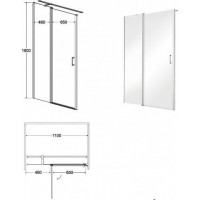 Sprchové dveře EXO-C BLACK bezrámové
