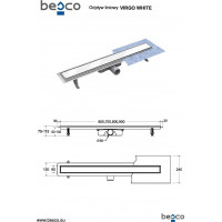 Odtokový žlab VIRGO WHITE