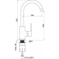 Dřezová baterie AXE-33 Černý granit