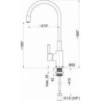 Dřezová baterie FLEXY-33 Černá