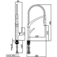 Dřezová baterie ULTIMA U-50 - bílá/chrom