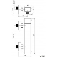 Sprchová termostatická baterie THERMO 12 SQUARE