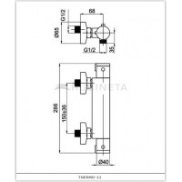 Sprchová termostatická baterie THERMO 12