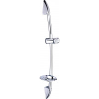 Sprchová tyč s držákem na ruční sprchu a mýdlo ACCORD - 86,5 cm - chromová