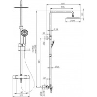 Sprchová souprava THERMO-15 OLO s termostatickou baterií - černá