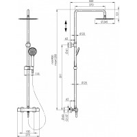 Sprchová souprava THERMO-15 OLO s termostatickou baterií - chromová