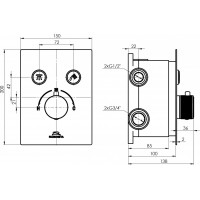 Termostatická podomítková baterie Thermo-2F