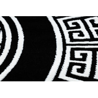 Kusový koberec Gloss 6776 85 greek black/ivory kruh