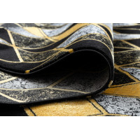 Kusový koberec Gloss 400B 86 3D geometric black/gold