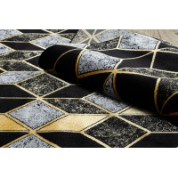 Kusový koberec Gloss 400B 86 3D geometric black/gold