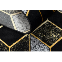 Kusový koberec Gloss 400B 86 3D geometric black/gold