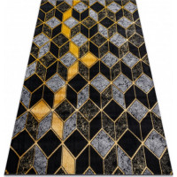 Kusový koberec Gloss 400B 86 3D geometric black/gold