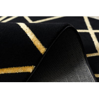 Kusový koberec Gloss 406C 86 geometric black/gold