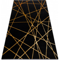 Kusový koberec Gloss 406C 86 geometric black/gold