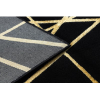 Kusový koberec Gloss 406C 86 geometric black/gold