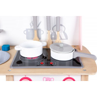 ECOTOYS Dřevěná kuchyňka růžová