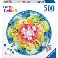 RAVENSBURGER Kulaté puzzle Kruh barev: Zmrzlina 500 dílků