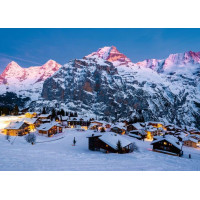 RAVENSBURGER Puzzle Dechberoucí hory: Bernská vysočina, Murren ve Švýcarsku 1000 dílků