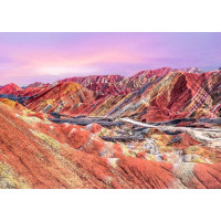 RAVENSBURGER Puzzle Dechberoucí hory: Duhové hory, Čína 1000 dílků