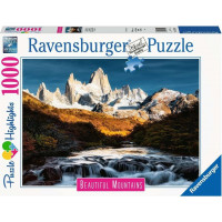 RAVENSBURGER Puzzle Dechberoucí hory: Mount Fitz Roy, Patagonie 1000 dílků