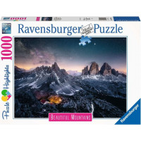 RAVENSBURGER Puzzle Dechberoucí hory: Tre Cime, Dolomity, Itálie 1000 dílků
