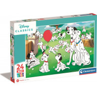 CLEMENTONI Puzzle Disney: 101 Dalmatinů MAXI 24 dílků