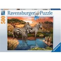 RAVENSBURGER Puzzle Zebry u napajedla 500 dílků