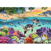 RAVENSBURGER Puzzle Želví mláďata XXL 500 dílků
