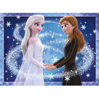 RAVENSBURGER Svítící puzzle Ledové království: Sestry Anna a Elsa 500 dílků