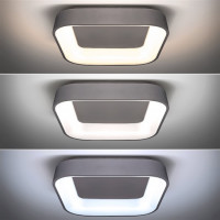 Stropní LED svítidlo Treviso - 48W - 2880lm - s dálkovým ovládáním - šedé