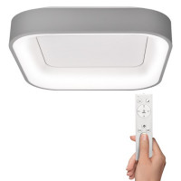 Stropní LED svítidlo Treviso - 48W - 2880lm - s dálkovým ovládáním - šedé