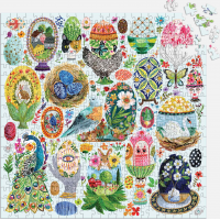 GALISON Čtvercové puzzle Řemeslně vyráběná vejce 500 dílků