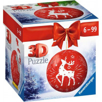 RAVENSBURGER Puzzleball Vánoční ozdoba červená 54 dílků