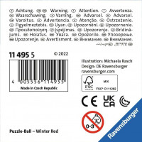 RAVENSBURGER Puzzleball Vánoční ozdoba červená 54 dílků