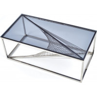 Konferenční stolek INFINE - chromový/kouřové sklo