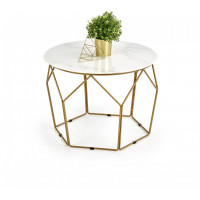 Konferenční stolek MADIE - zlatý/sklo