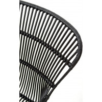 Zahradní ratanová židle SALOMEA - černá