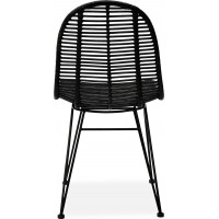 Ratanová židle RUTA - černá