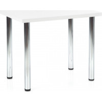 Jídelní stůl DOME 90x60x75 cm - bílý/chromový