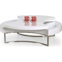 Konferenční stolek AREA - bílý - s úložným prostorem