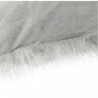 Povlak na polštář LUX 45x45 cm s dlouhým vlasem - stříbrný