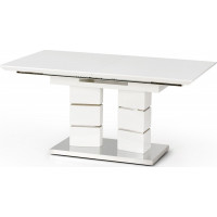 Jídelní stůl LORA 160(200)x90x75 cm - rozkládací - bílý