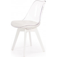 Jídelní židle VIVIANA - bezbarvá / bílá
