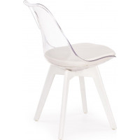 Jídelní židle VIVIANA - bezbarvá / bílá