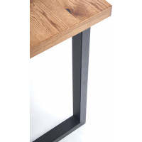 Jídelní stůl HORYMÍR - 126(206)x80x76 cm - rozkládací - světlý dub/černý