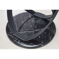Jídelní stůl OPTIK - 122x77 cm - čiré sklo/černý